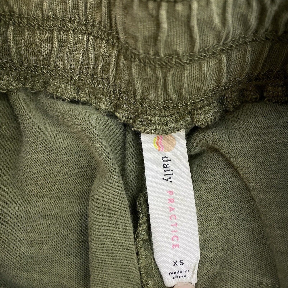 Daily Practice Anthropologie Joggers Womens XS Green Drop Crotch Lounge Hi Rise - Picture 4 of 12